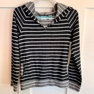 Miken Charcoal and White Striped Pullover